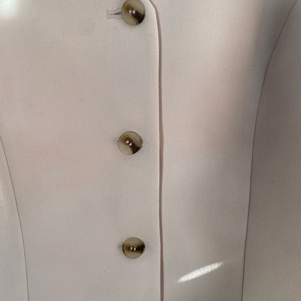 Open Edit Cream Button-Front Vest - image 2